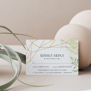 Terrarium RSVP Card with Entree Choices