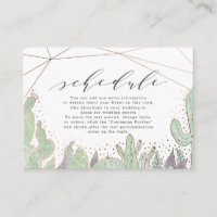 Terrarium & Succulents Geometric Wedding Schedule