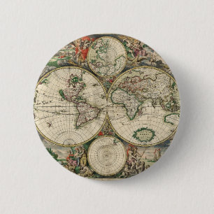 Terrarum Orbis Tabula 6 Cm Round Badge
