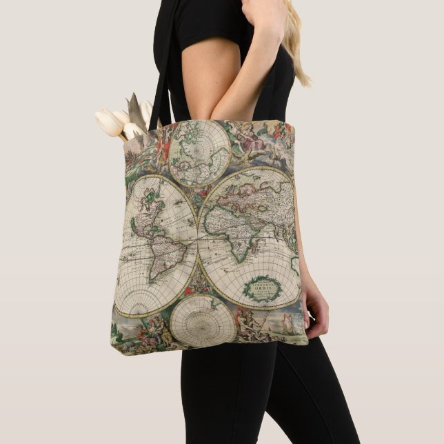 Terrarum Orbis Tabula Tote Bag (Close Up)