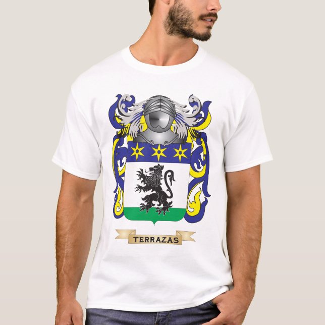 Terrazas Family Crest (Coat of Arms) T-Shirt (Front)