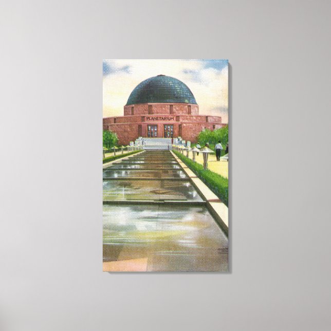Terrazo Promenade View of Adler Planetarium Canvas Print (Front)