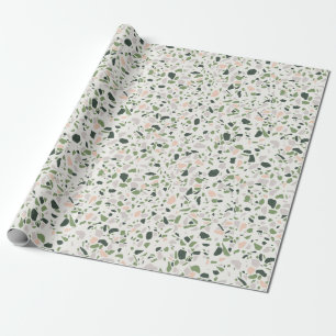 Terrazzo abstract, cute print design wrapping paper
