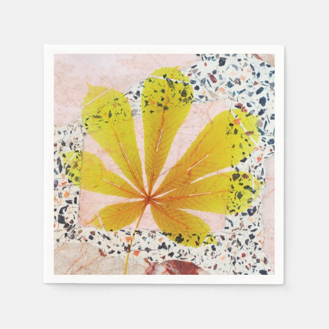 Terrazzo and Botanical Napkin (Front)