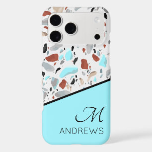 Terrazzo Blue Monogram Personalised Name