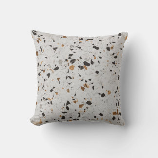 Terrazzo Concert: Vintage Abstract Design Cushion