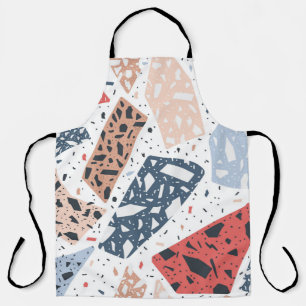 Terrazzo floor marble seamless hand drawn pattern apron