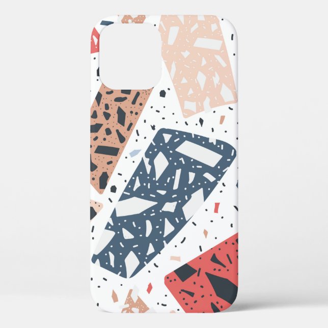 Terrazzo floor marble seamless hand drawn pattern  Case-Mate iPhone case (Back)
