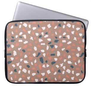 Terrazzo flooring seamless pattern. Vintage stone, Laptop Sleeve