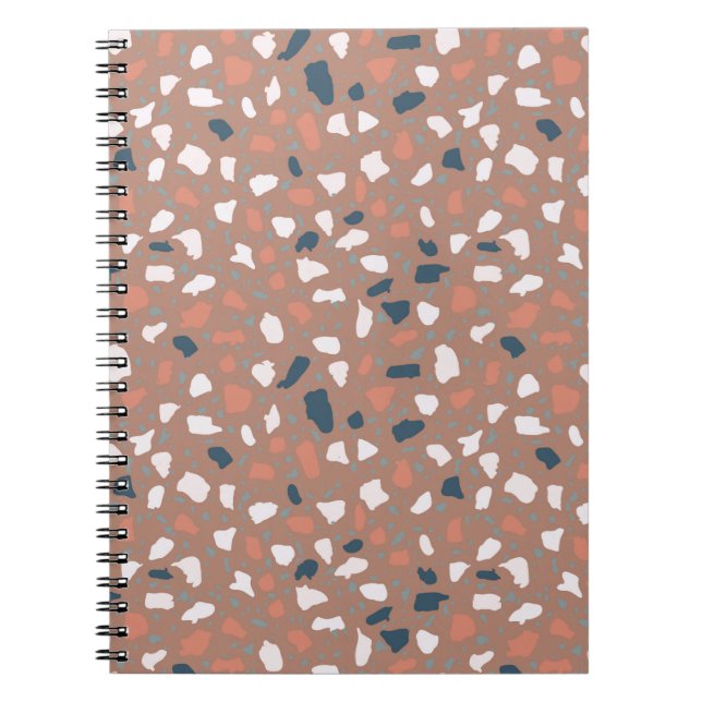Terrazzo flooring seamless pattern. Vintage stone, Notebook (Front)