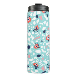 Terrazzo Funny Geometric Pattern With Eyes Thermal Tumbler