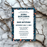 Terrazzo Hand Drawn Custom Bar Bat Mitzvah Invitation<br><div class="desc">Perfect card to announce a bat mitzvah, bar mitzvah or other Jewish celebration! Hand made terrazzo pattern for you on the front and back side! FULLY CUSTOMIZABLE! Click on “Personalise” above to edit the text. Click "edit using design tool" to adjust the fonts, colours and placements and to delete the...</div>