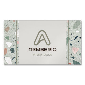 Terrazzo Interior Design Magnetic Business Card