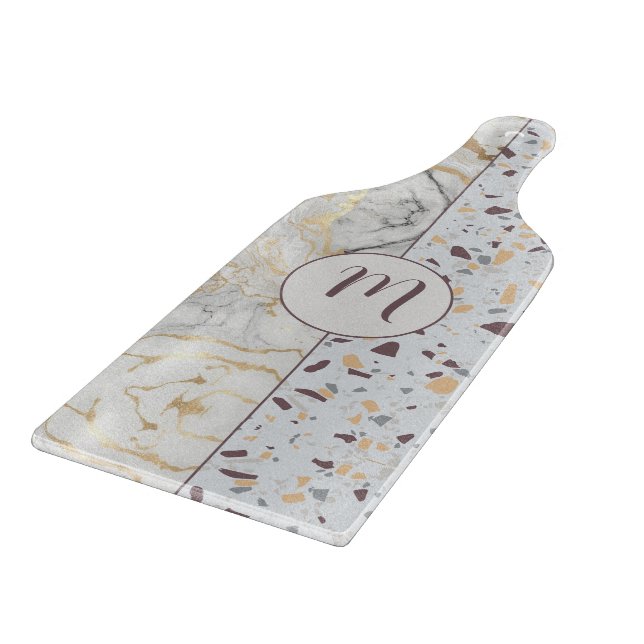 Terrazzo-Marble Custom Initial Cutting Board (Corner)