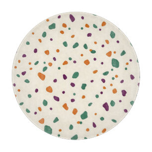 Terrazzo Multicolor Organic Pebble Speckle Pattern Cutting Board