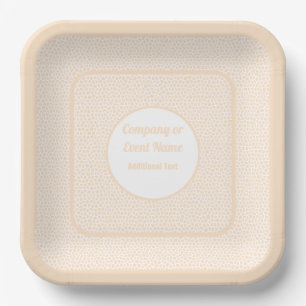 Terrazzo - Orange Peach - Large Square Paper Plate