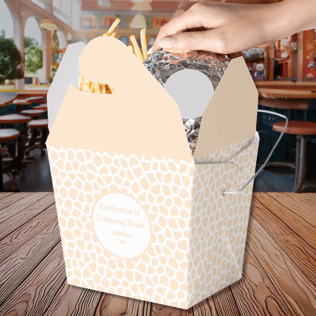 Terrazzo - Orange Peach Take Out Box (Terrazzo - Orange Peach Take Out Box - Fast Food by Leapfroglisics Shop)