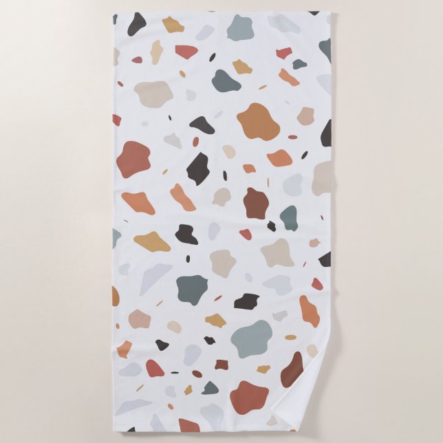 Terrazzo Pattern Beach Towel (Front)