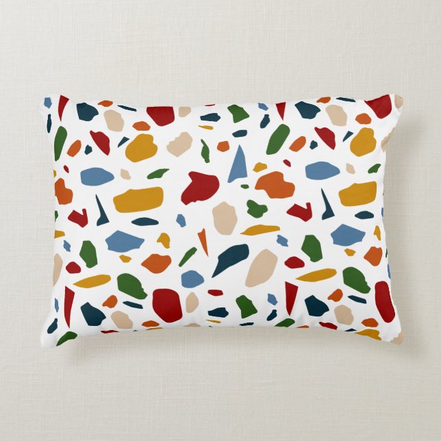 Terrazzo Pattern Colourful Decorative Cushion (Front)