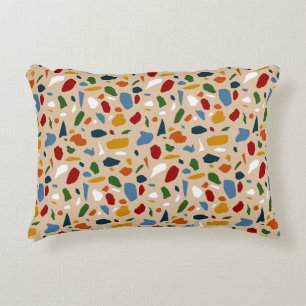 Terrazzo Pattern Colourful Decorative Cushion
