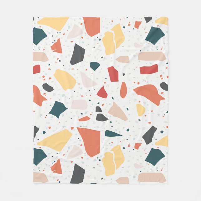 Terrazzo Pattern Fleece Blanket (Front)