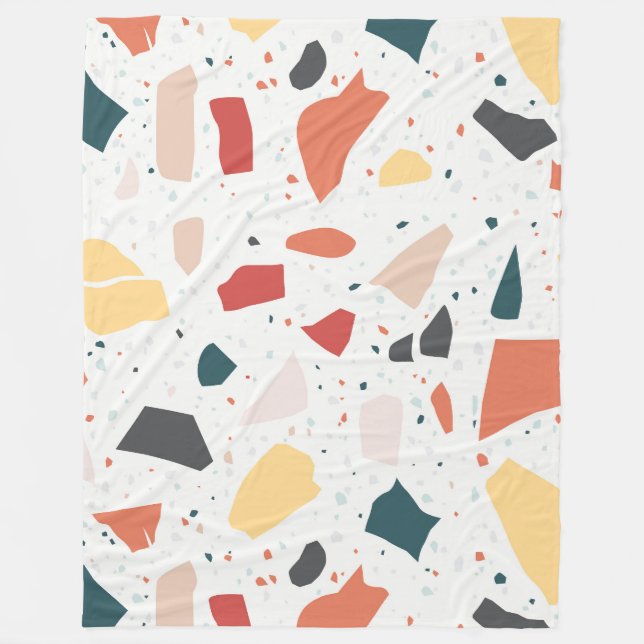 Terrazzo Pattern Fleece Blanket (Front)