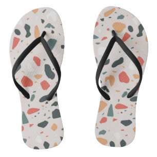 Terrazzo Pattern Flip Flops