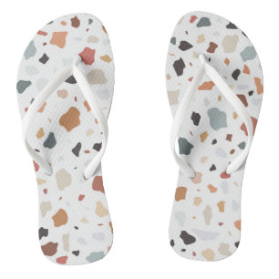 Terrazzo Pattern Flip Flops