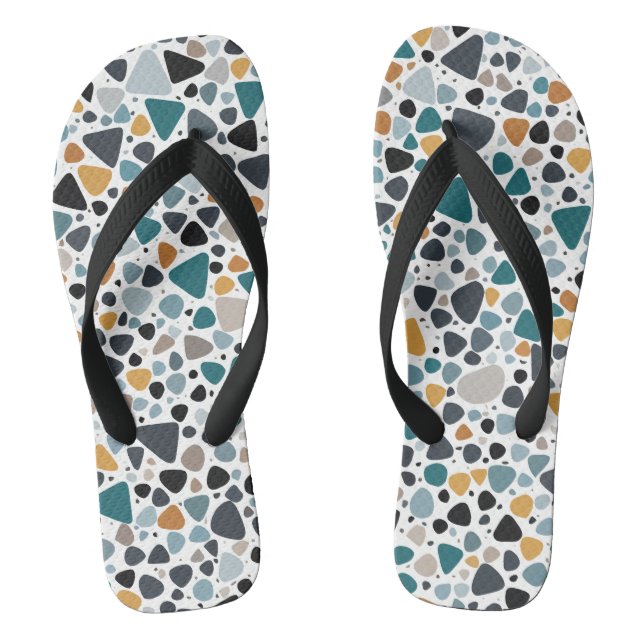 Terrazzo Pattern Flip Flops (Footbed)