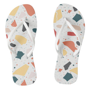 Terrazzo Pattern Flip Flops