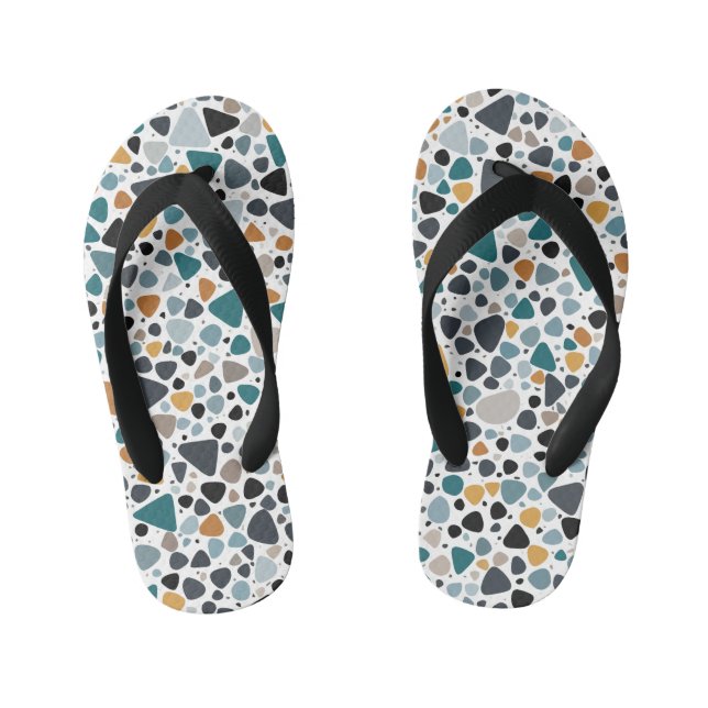 Terrazzo Pattern Kid's Flip Flops (Footbed)