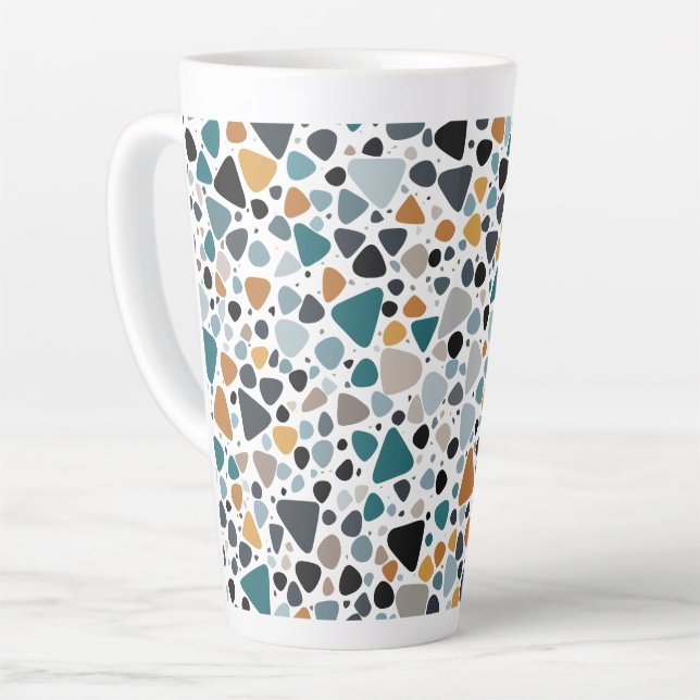Terrazzo Pattern Latte Mug (Left Angle)