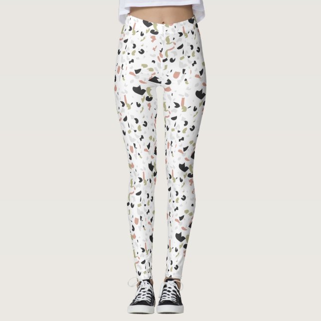 Terrazzo Pattern Leggings (Front)