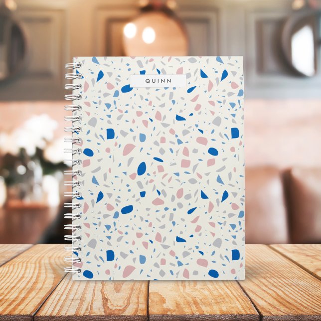 Terrazzo Pattern Neutral Natural Elegant Notebook (Creator Uploaded)