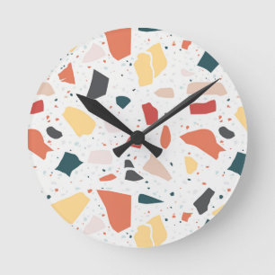 Terrazzo Pattern Round Clock