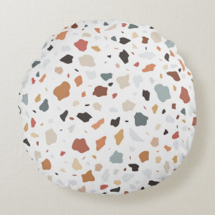 Terrazzo Pattern Round Cushion
