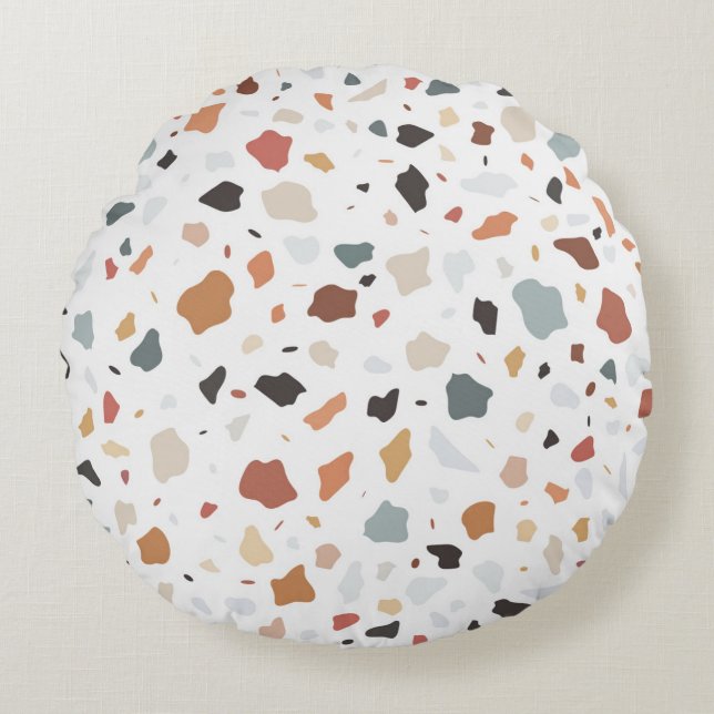 Terrazzo Pattern Round Cushion (Front)
