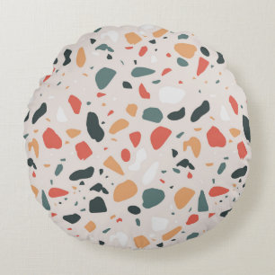 Terrazzo Pattern Round Cushion
