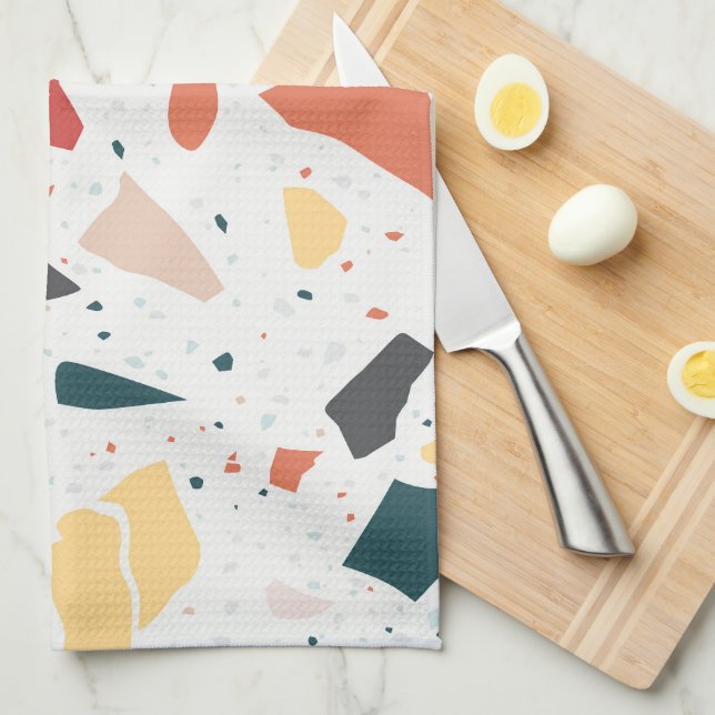 Terrazzo Pattern Tea Towel (Quarter Fold)