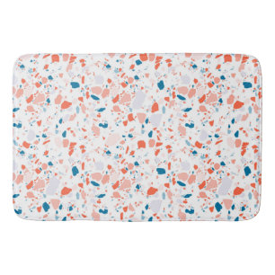 Terrazzo patterned bathmat pink and blue