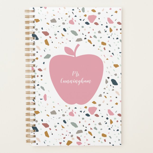 Terrazzo Pink Apple Teacher Planner (Front)