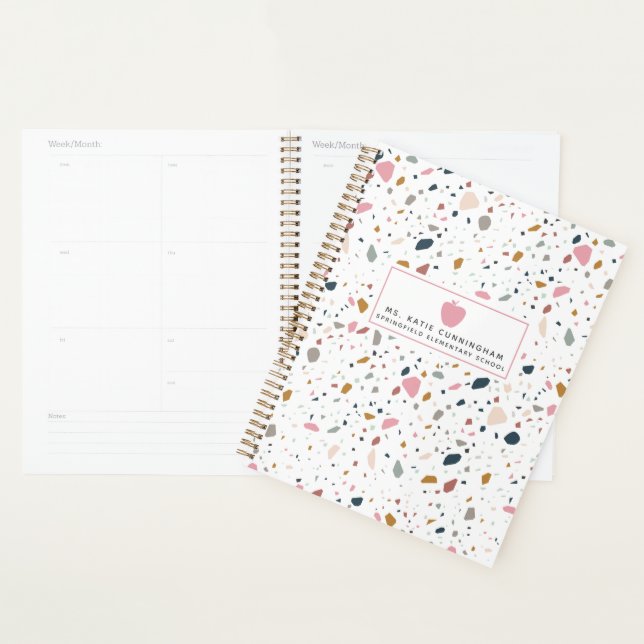 Terrazzo Pink Apple Teacher Planner (Display)