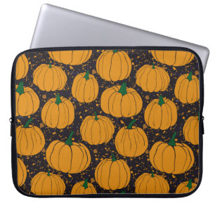 Terrazzo pumpkins, autumn vintage pattern. laptop sleeve