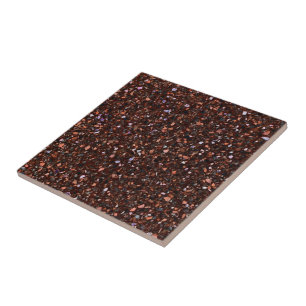 Terrazzo Retro Brown Black Tan Brown Elegant Tile