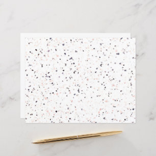 Terrazzo Retro White Black Pink Vintage Pattern