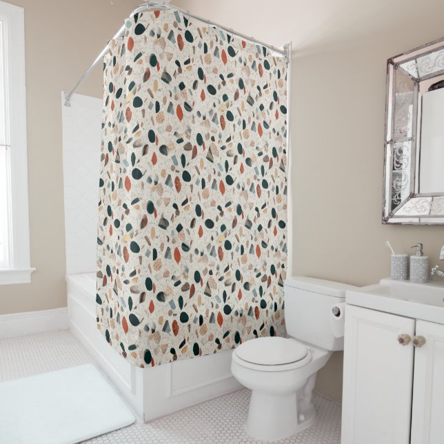 Terrazzo Shower Curtain (In Situ)