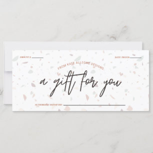 Terrazzo & Signature Script Gift Certificate