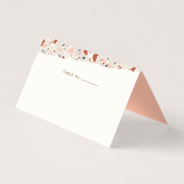 Terrazzo Slab Blank Place Card (Front)