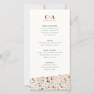 Terrazzo Slab Wedding Menu