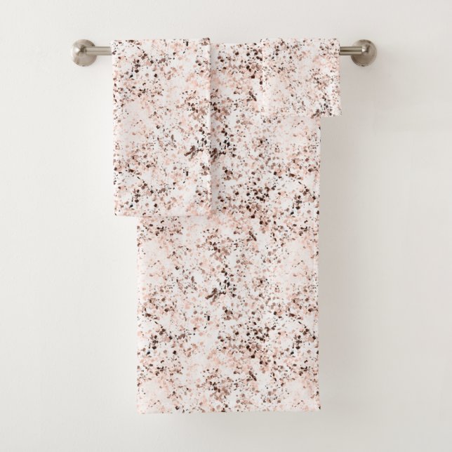 Terrazzo Speckle Fall Colour Palette | Spice Bath Towel Set (Insitu)
